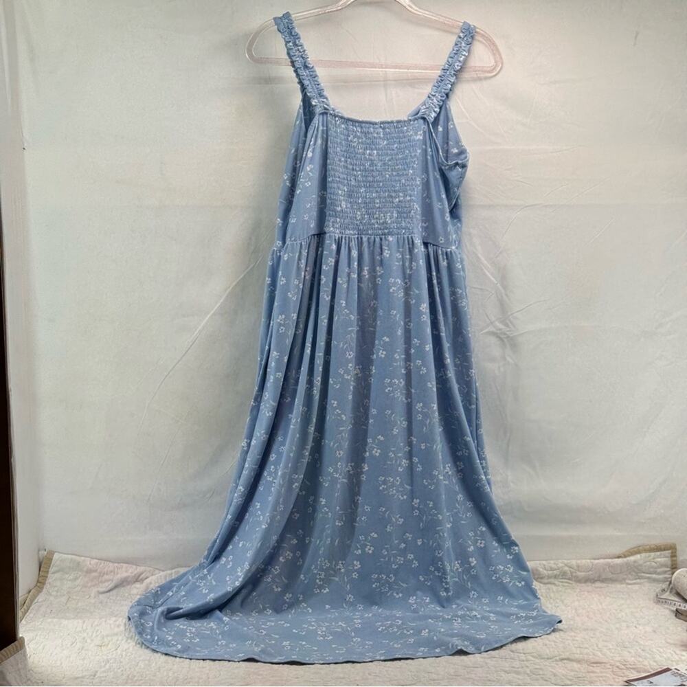 No boundaries women XL Blue Floral highlow SunDress feminine - Picture 3 of 8